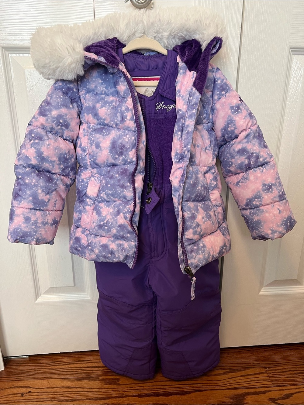 Purple & Pink Galaxy Winter Snowsuit Set - Size 3T